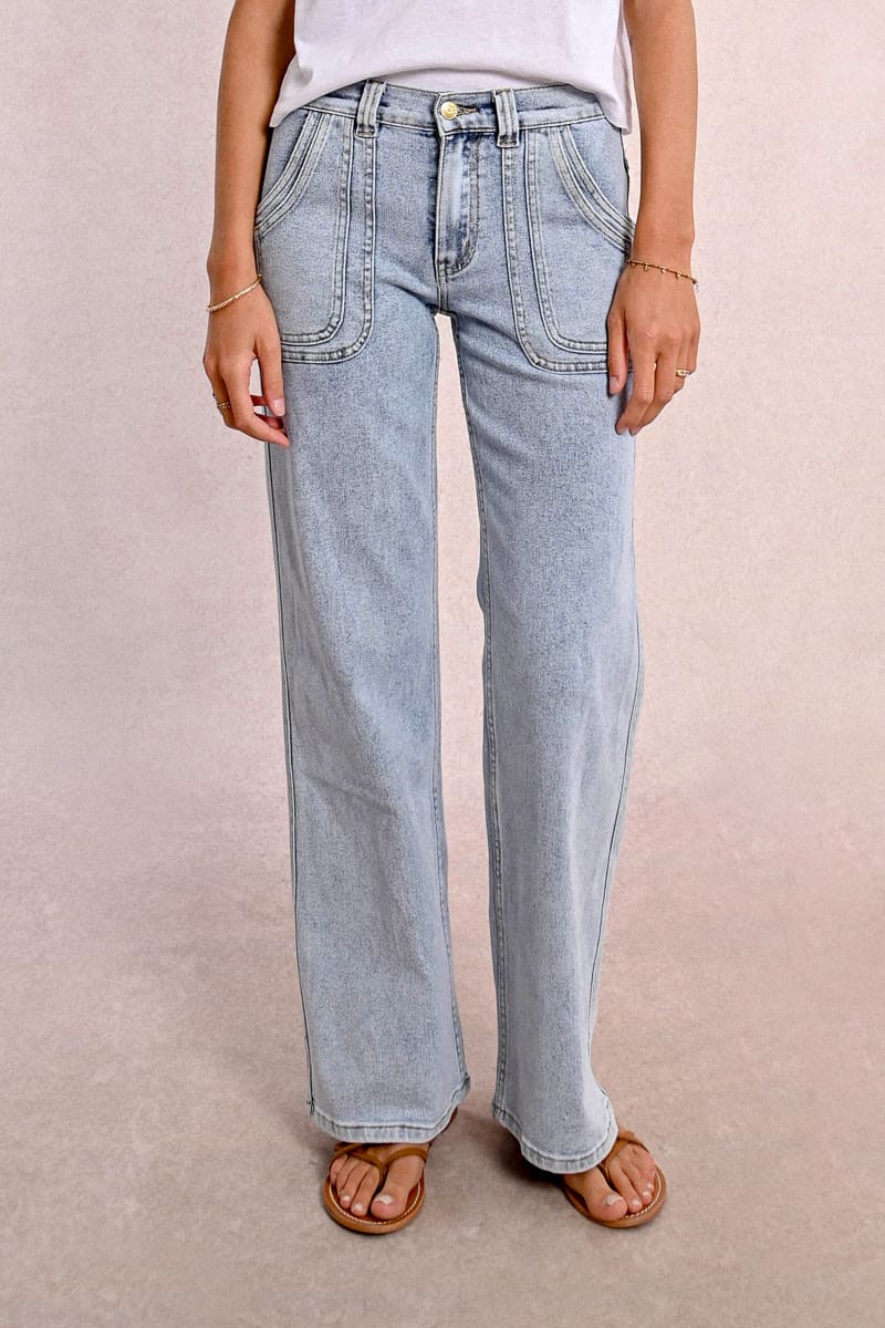 MOLLY BRACKEN Woven Jeans LDenim