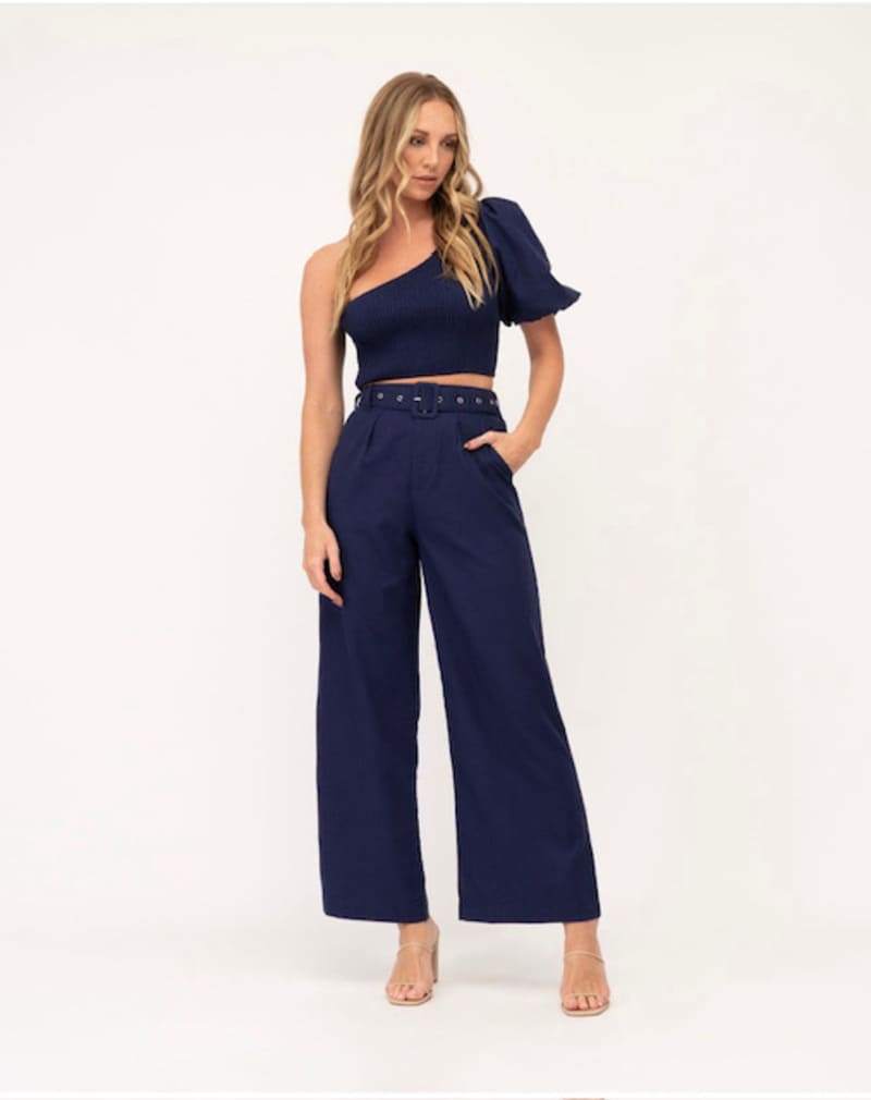 EBBY & I Belted Pants Navy