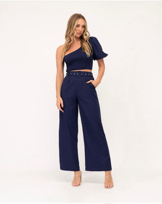 EBBY & I Belted Pants Navy