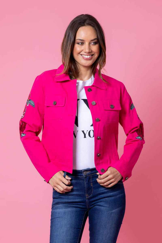 AUGUSTINE Emma Denim Jacket Pink
