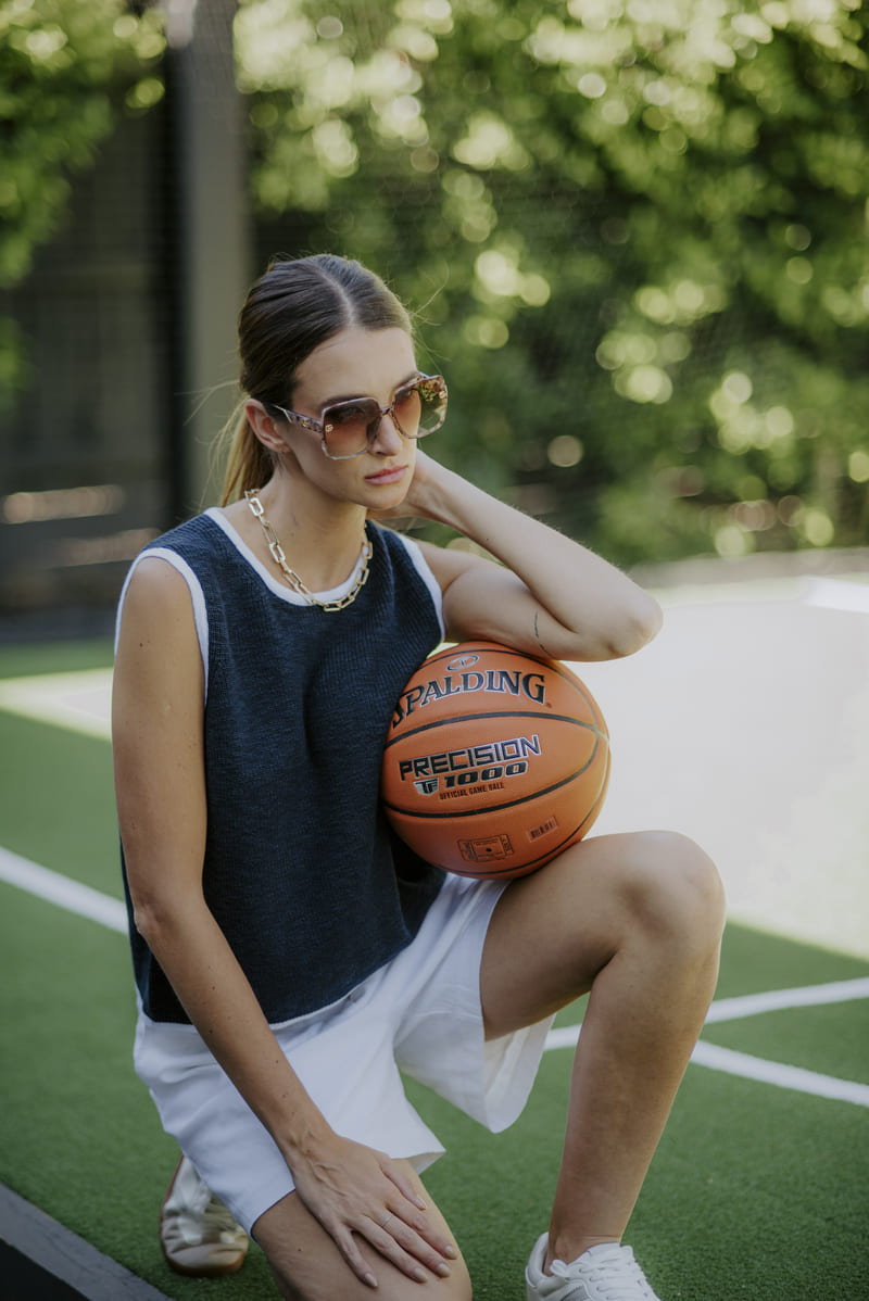 B&L Button Back Vest NavyW