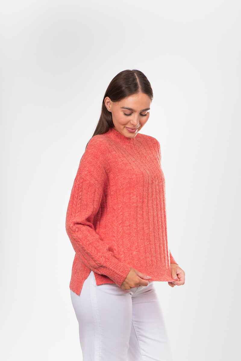 FIELDS Pullover Cable FunnelN Coral