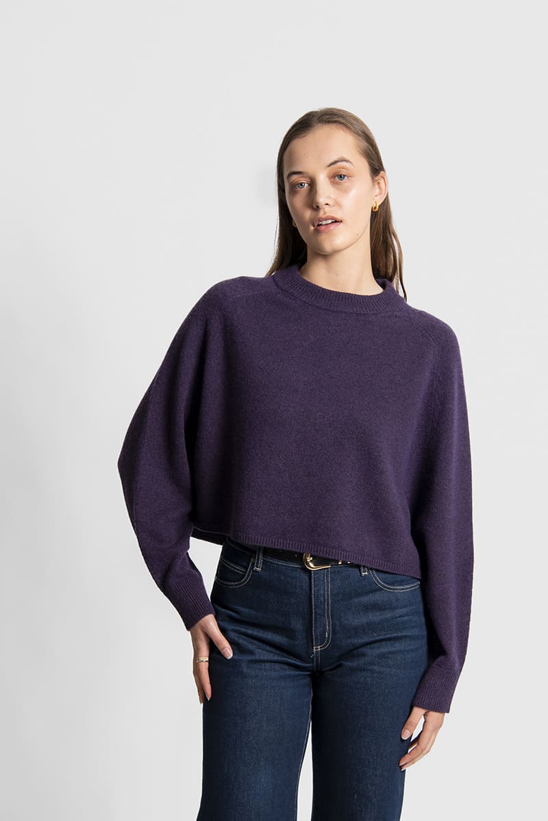 FIELDS Batwing Saddle Pullover PurpV
