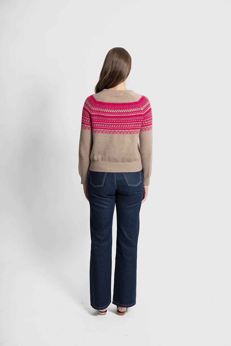 FIELDS Fairisle Pullover OatmealC