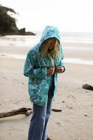 FLOCK Rain Jacket Aqua Bloom