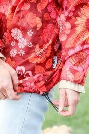 FLOCK Rain Jacket Burgundy Bloom