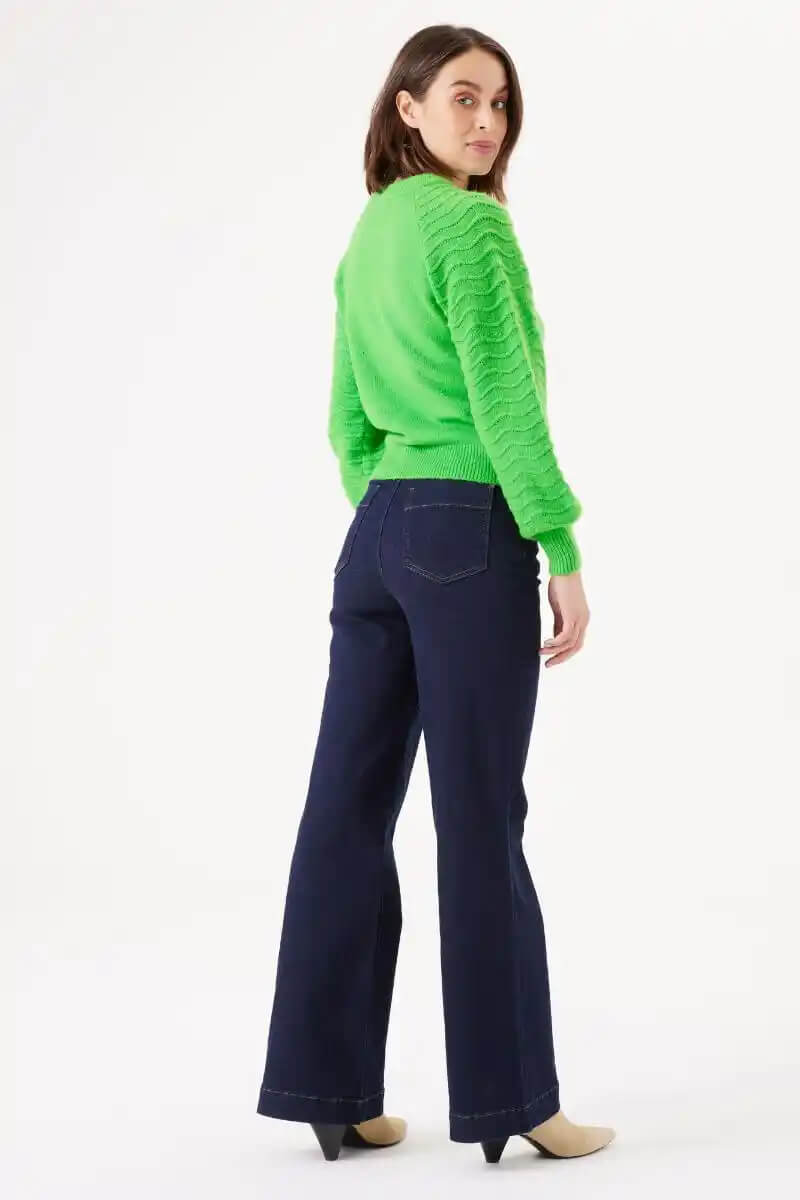 GARCIA 80's Crew Pullover BGreen