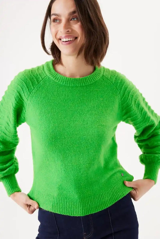 GARCIA 80's Crew Pullover BGreen