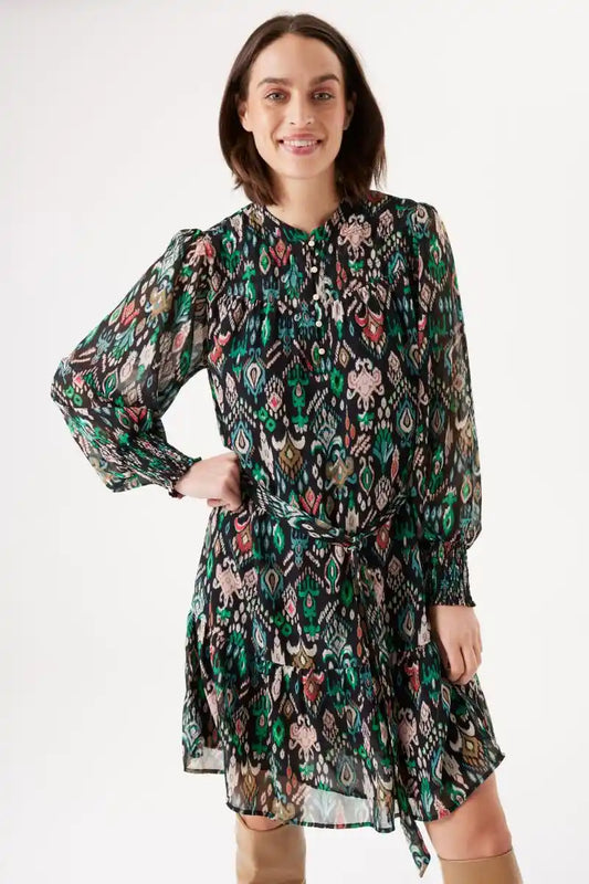 GARCIA Ikat Dress BlackMulti