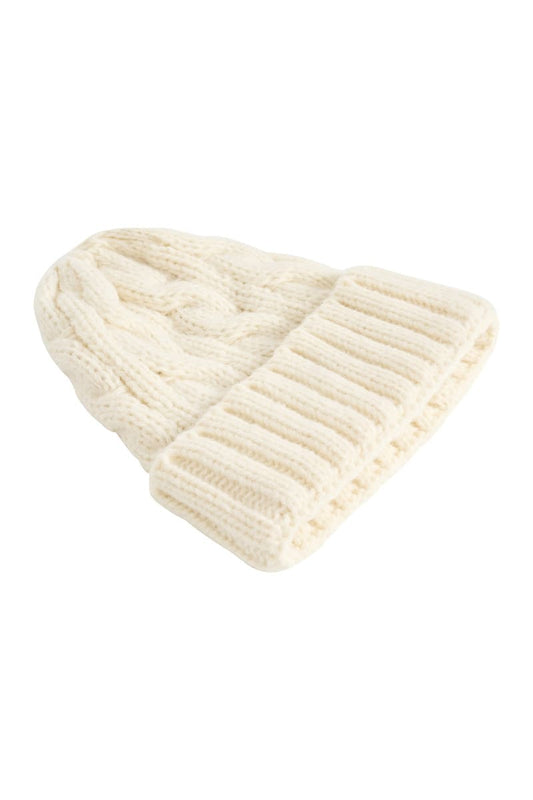 HAVEN Fairbanks Cable Beanie Natural