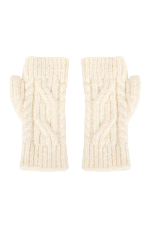 HAVEN Fairbanks Cable Gloves Natural