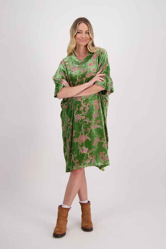 BRIARWOOD Hart Velvet Dress GreenF