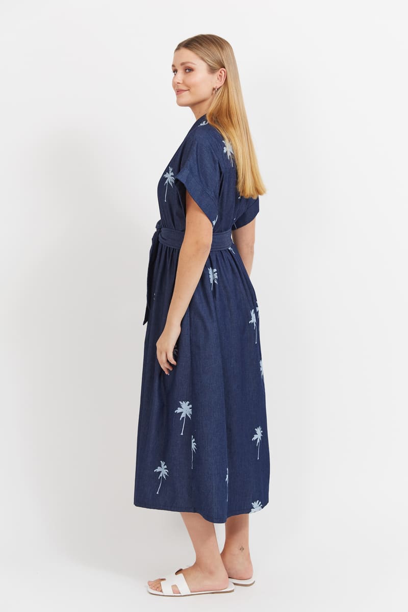 HAVEN Montego Denim Shirt Dress Indig