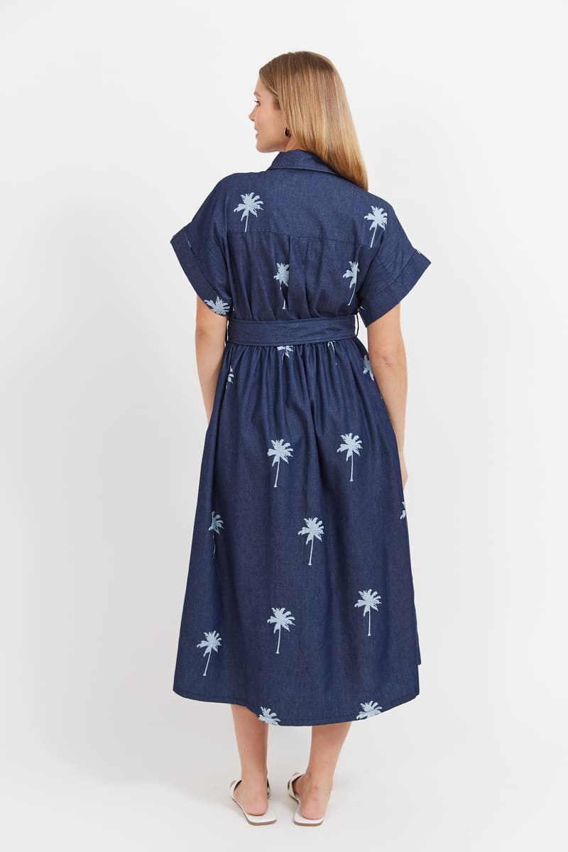 HAVEN Montego Denim Shirt Dress Indig