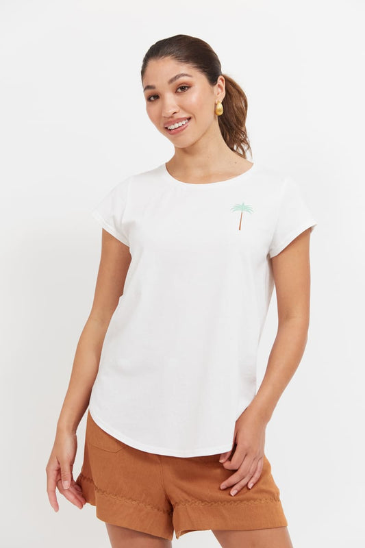 HAVEN Haiti Palm Tee White