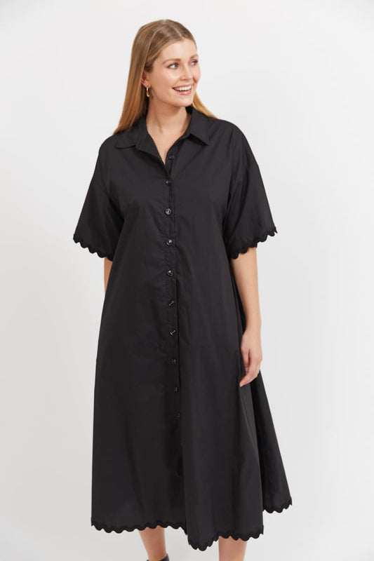HAVEN Brasilia Shirt Dress Black