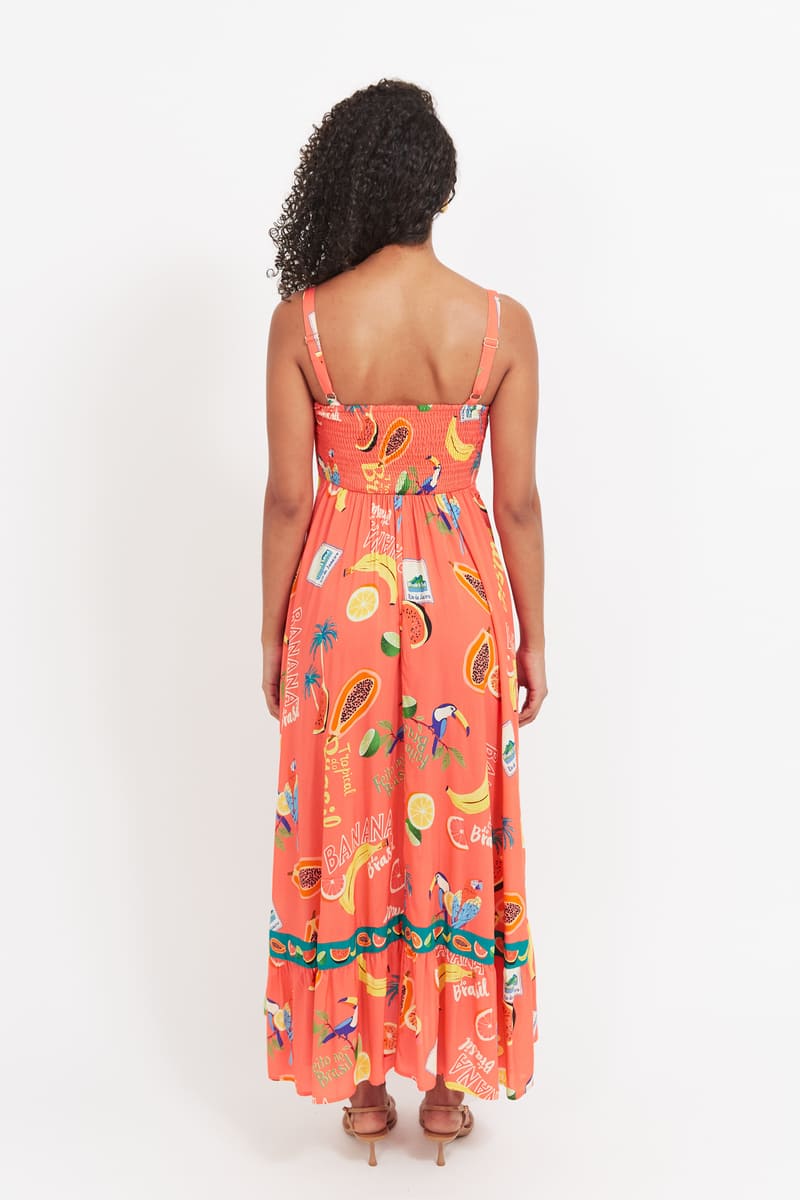 HAVEN Cabana Tank Maxi Dress BCoral