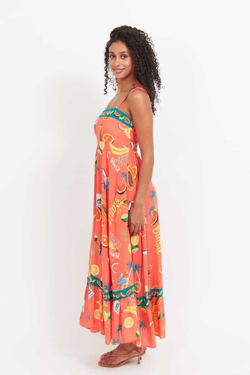 HAVEN Cabana Tank Maxi Dress BCoral