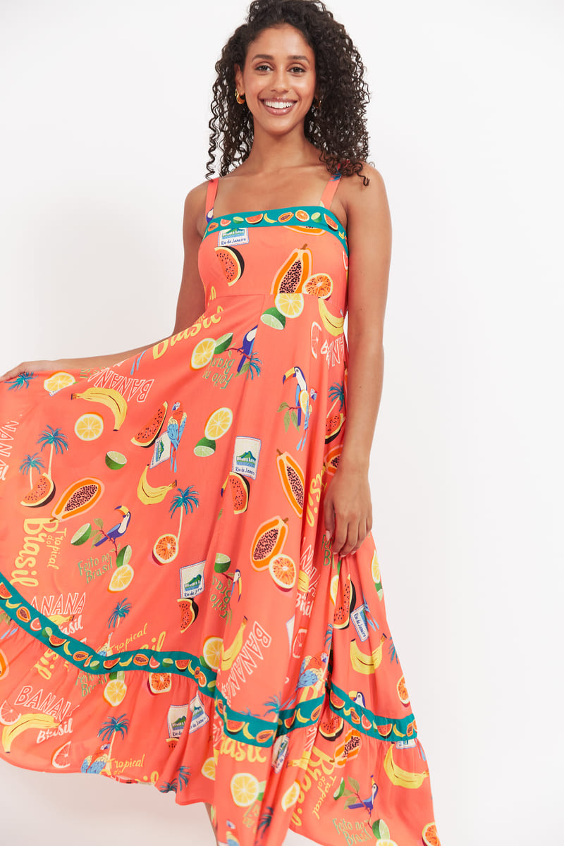 HAVEN Cabana Tank Maxi Dress BCoral