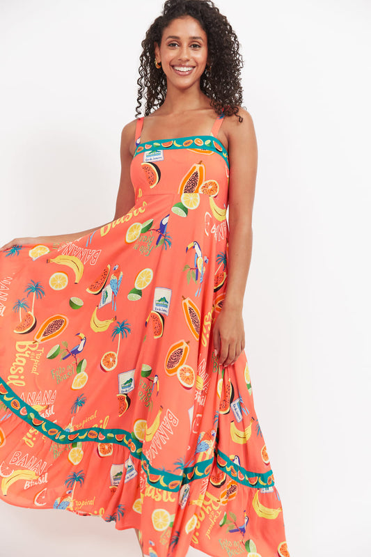 HAVEN Cabana Tank Maxi Dress BCoral