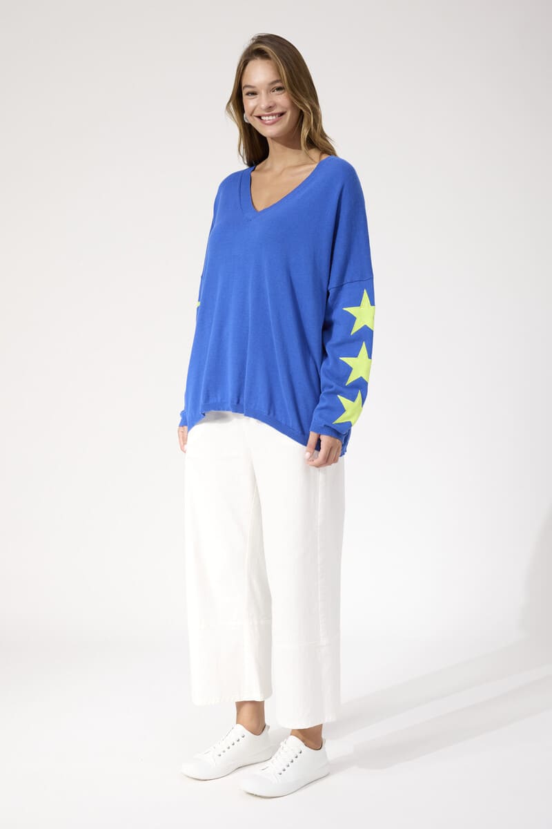 HAVEN Vermont Star Jumper Cobalt