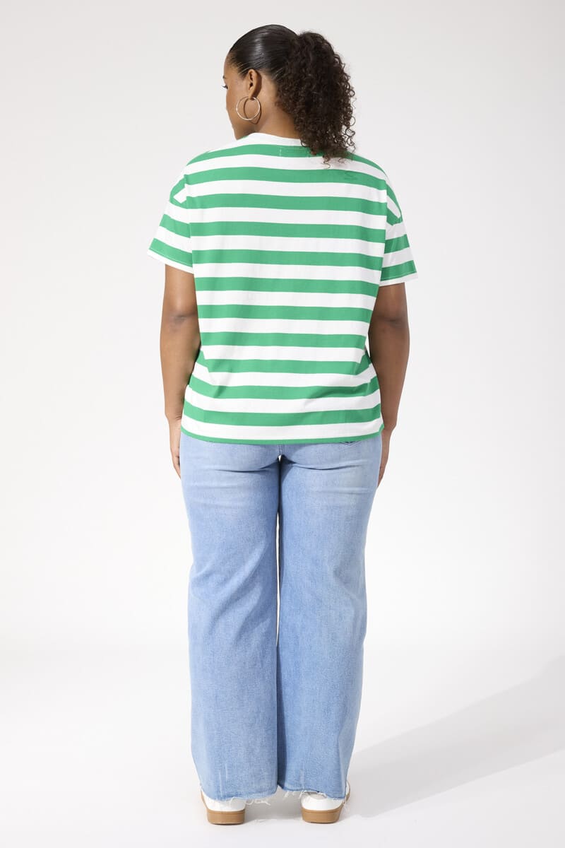 HAVEN Columbus Stripe Tee Green