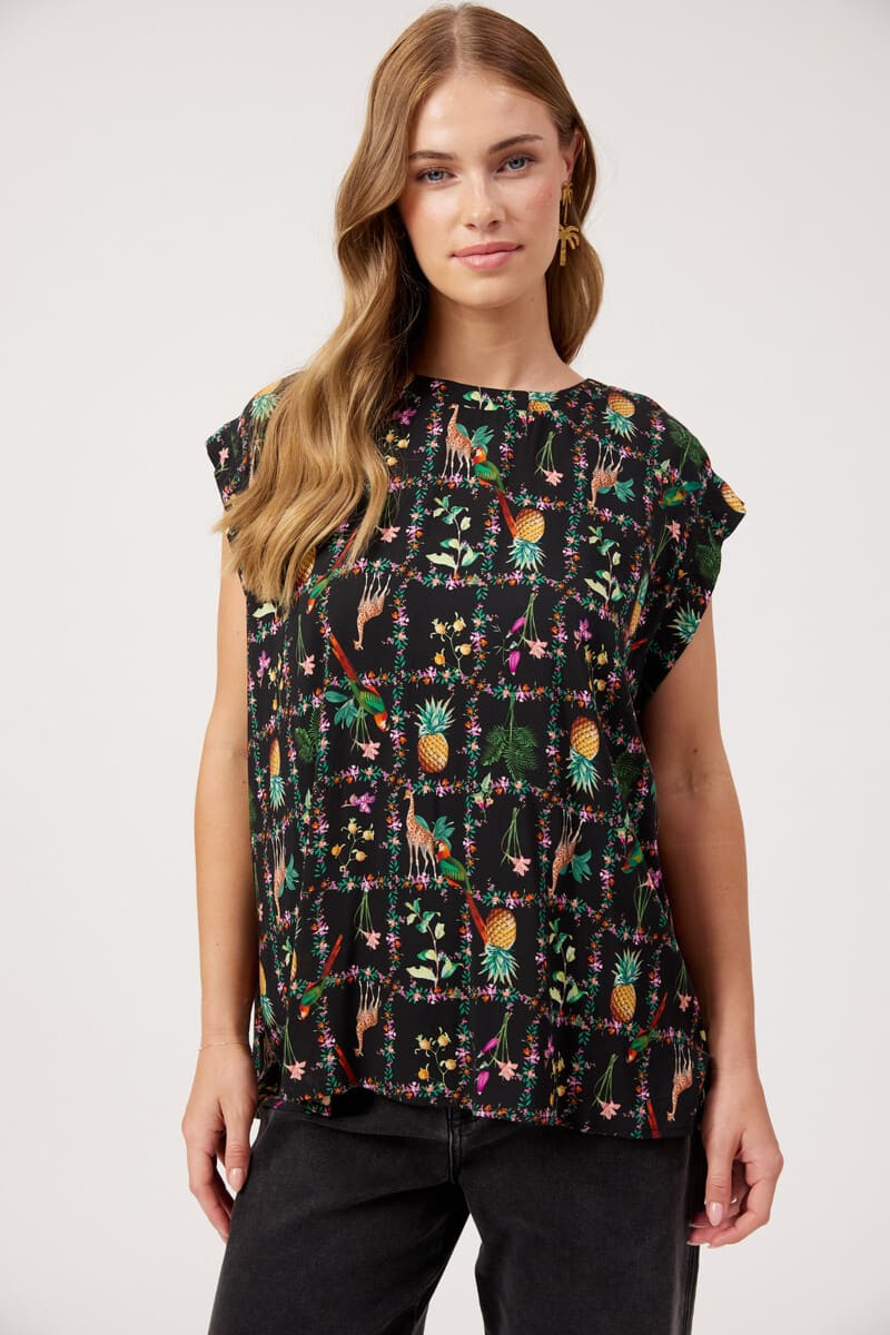 HAVEN Congo Button Top Jungle