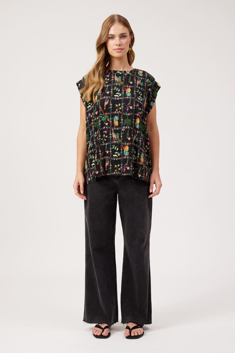HAVEN Congo Button Top Jungle