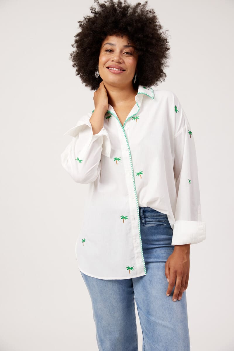HAVEN Mauritius Embr Shirt White