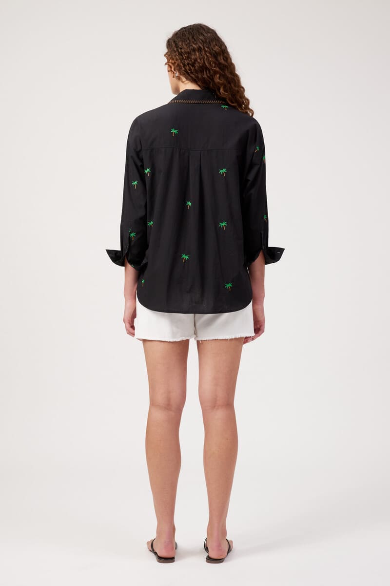 HAVEN Mauritius Embr Shirt Black