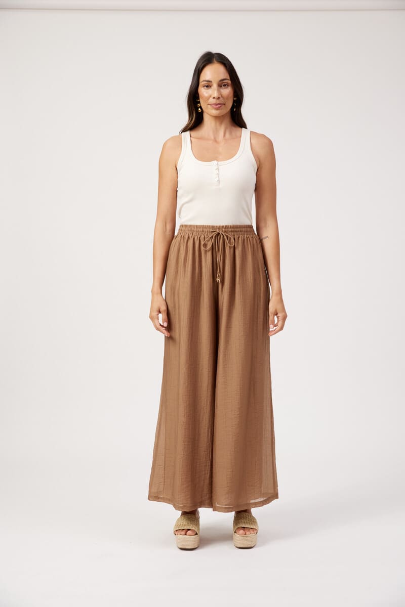 HAVEN Kenya Palazzo Pants Wheat