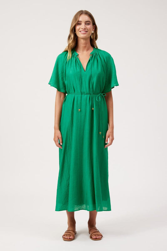HAVEN Kenya Midi Dress Green