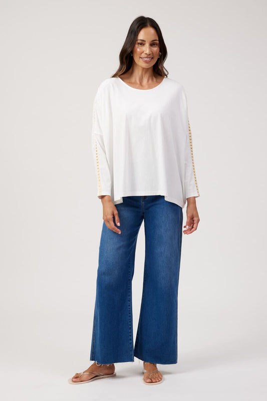 HAVEN Elba Heart LSl Tee White