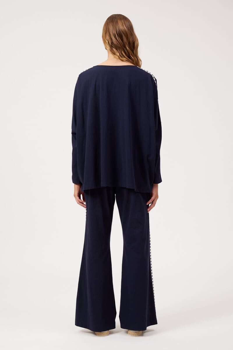 HAVEN Elba Heart LSl Tee Navy