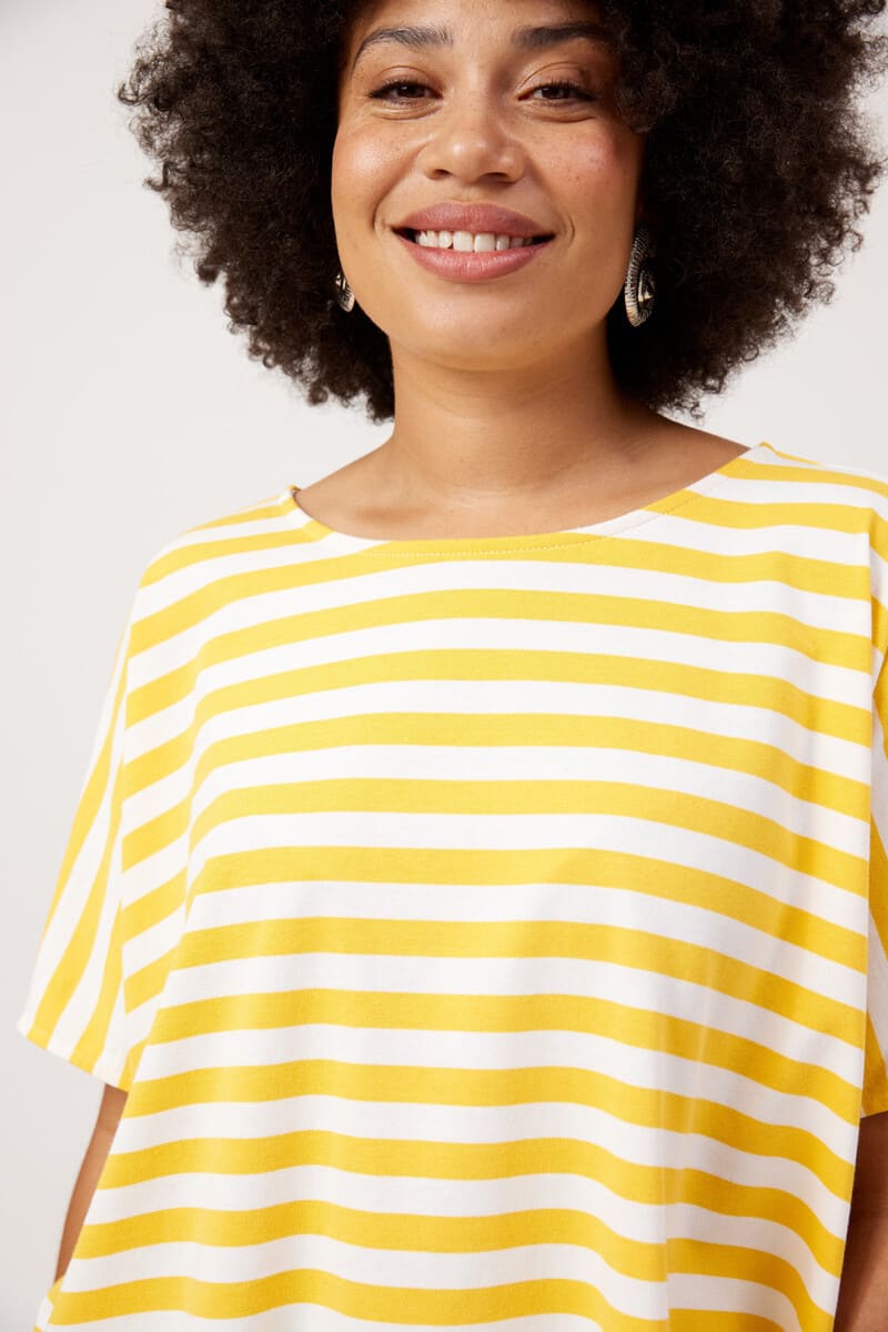 HAVEN Kos Stripe Tee Yellow OSFA