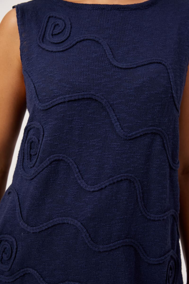 HAVEN Olympus Applique Tank Navy