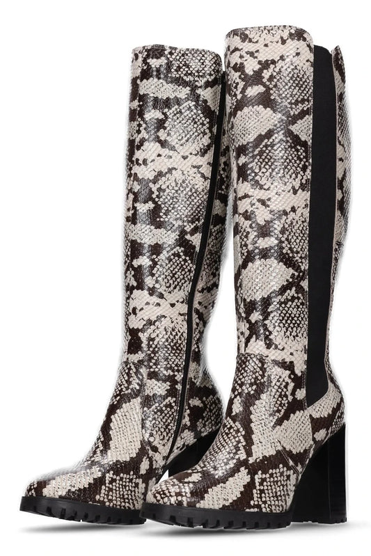 HEY MON Elie Snake Boots Grey