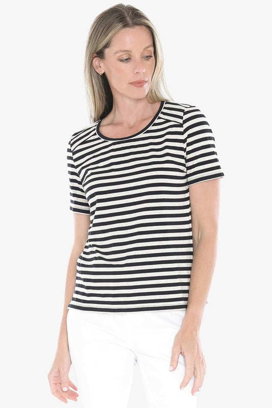 JUMP Stripe SS Tee BlackFl