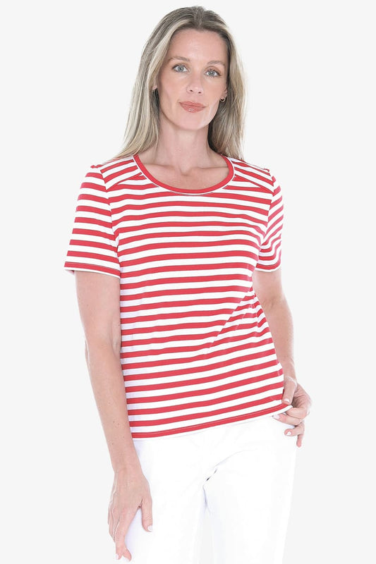 JUMP Stripe SS Tee RedW