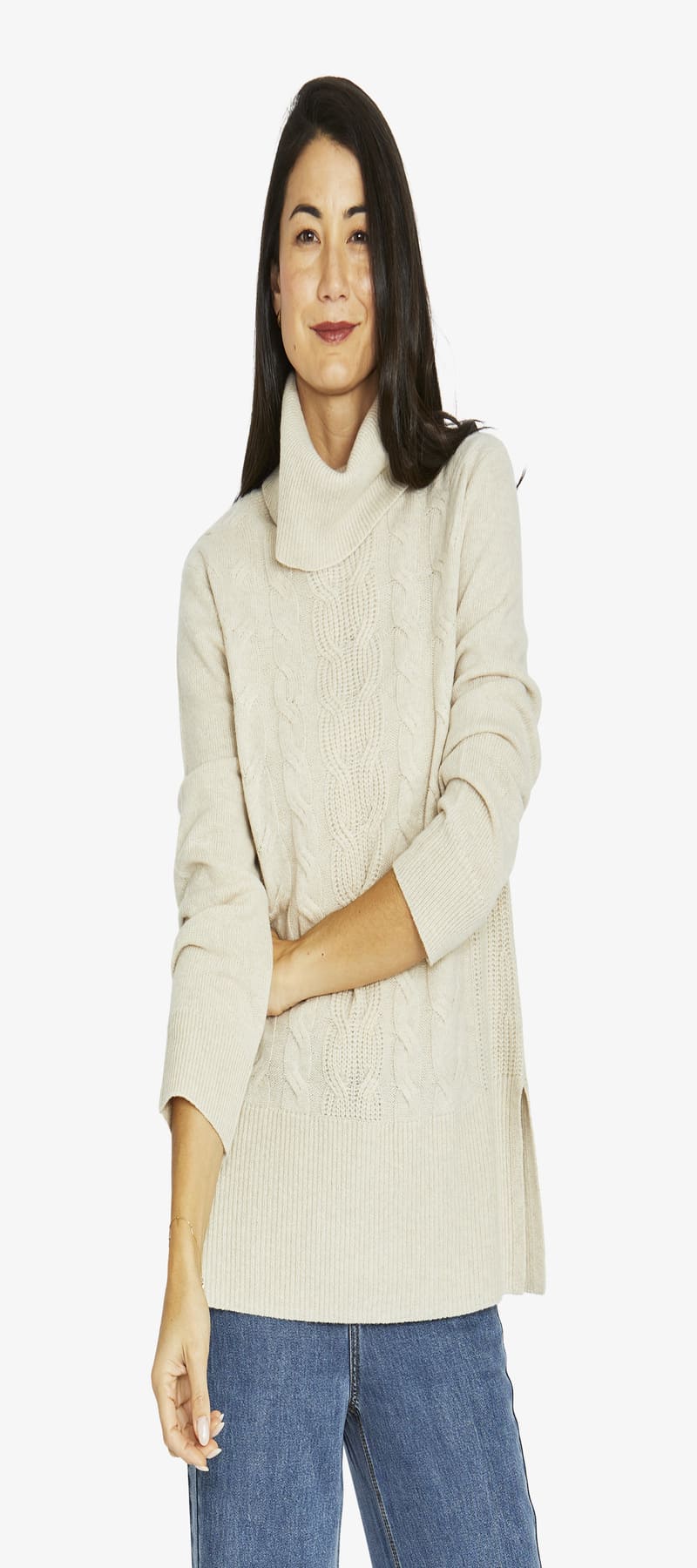 JUMP Cable Front Pullover Nat