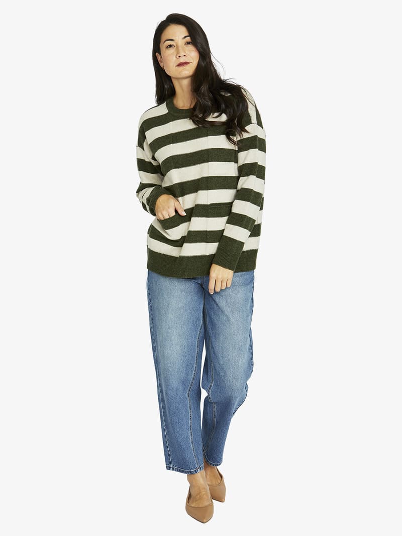 JUMP 2Pocket Stripe Pullover ThymeNat