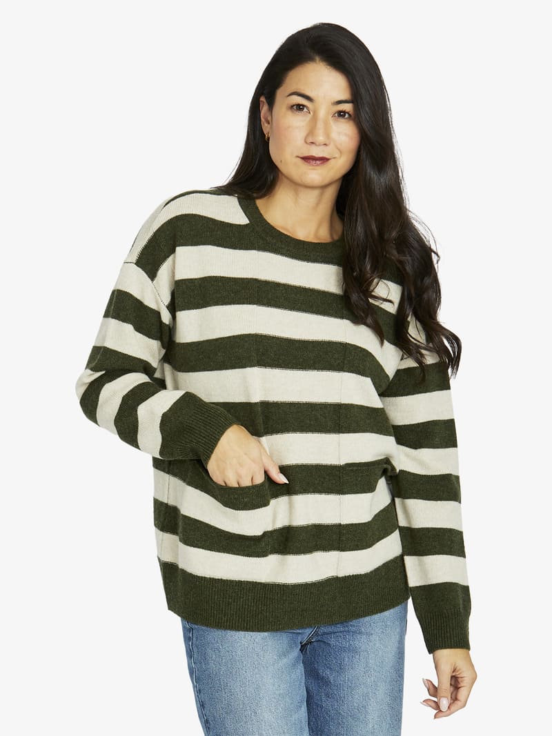 JUMP 2Pocket Stripe Pullover ThymeNat
