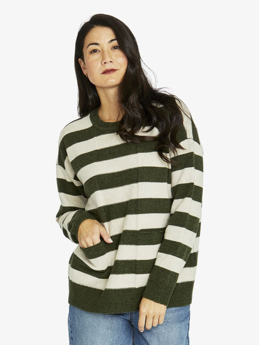 JUMP 2Pocket Stripe Pullover ThymeNat