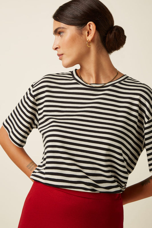 KING LOUIE Chopito Stripe Top Black