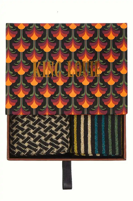 KING LOUIE Socks 2 pack Boxed Pebble