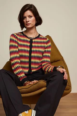 KING LOUIE Celina RNeck Cardy Black