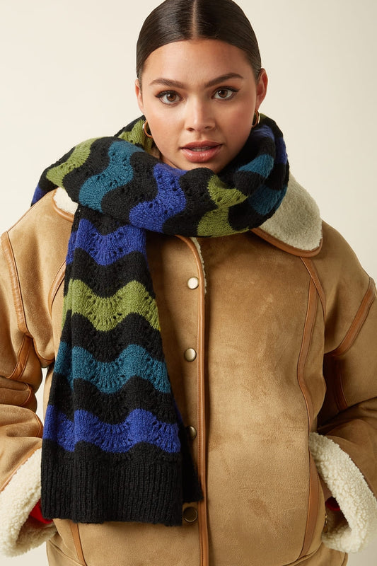 KING LOUIE Botany Knit Scarf Black