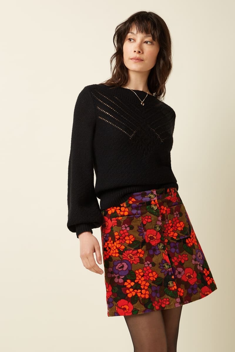 KING LOUIE Garbo Sailor Cord Skirt Ramone