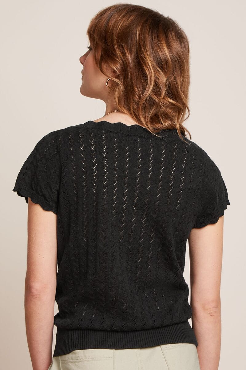 KING LOUIE Audrey Rocky Ajour Top Black