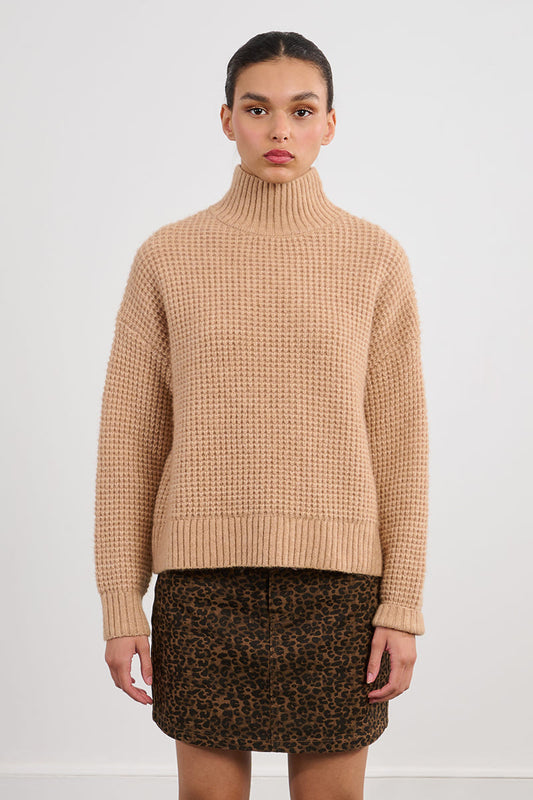 LILI SIDONIO Trina MockN Jumper Beige